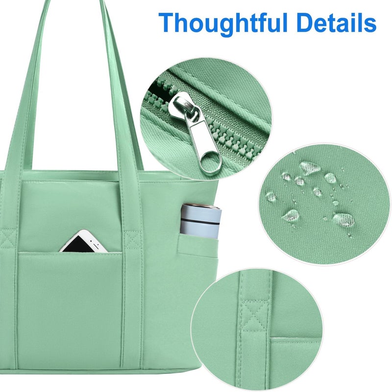 CTWWFS Tote Bag for Women, Travel Essentials Large Tote Bag with Zipper, Top Handle Handbag for Travel, Work - Image 3